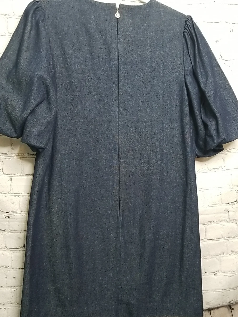 KATE SPADE denim dress size 8 100%cotton fully lined puff sleeves EUC